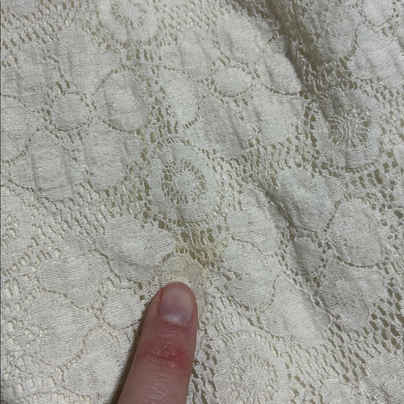 Y2K Abercrombie & Fitch Cream Lace Strapless Mini Dress sz XS - Picture 4 of 7